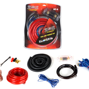 Absolute KIT0RD Complete 0 Gauge Amp Kit with RCA Interconnect Cable (Red)