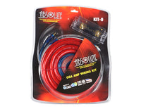 Thumbnail for Absolute KIT0RD Complete 0 Gauge Amp Kit with RCA Interconnect Cable (Red)