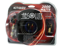 Thumbnail for Absolute KIT4AGU PRO Marine Car RV Complete Amplifier Installation Amp Kit