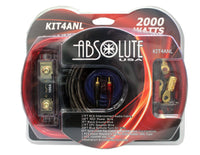 Thumbnail for Absolute KIT4ANL PRO Marine Auto Car RV 4 Gauge 2000W ANL Amplifier Wiring Kit