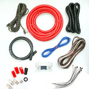 Complete 5000W 0 Gauge Car Amplifier Installation Wiring Kit Amp 0 Ga Blue