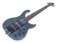 Thumbnail for Peavey Cirrus® 5 Flame Maple 35S Trans Blue 35S Bass Guitar