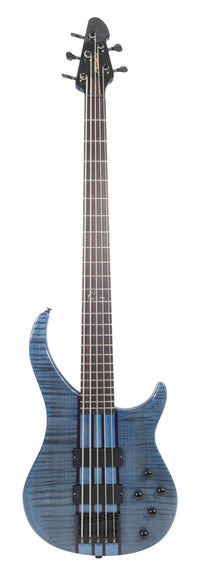 Thumbnail for Peavey Cirrus® 5 Flame Maple 35S Trans Blue 35S Bass Guitar