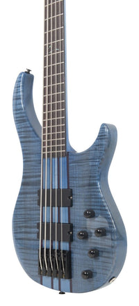 Thumbnail for Peavey Cirrus® 5 Flame Maple 35S Trans Blue 35S Bass Guitar