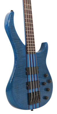 Thumbnail for Peavey Cirrus® 4 Flame Maple 35S Trans Blue 35S Bass Guitar