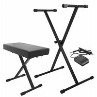 Thumbnail for On-Stage KPK6520-CB Keyboard Stand and Bench Pack with Keyboard Sustain Pedal