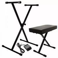 Thumbnail for On-Stage KPK6520-CB Keyboard Stand and Bench Pack with Keyboard Sustain Pedal