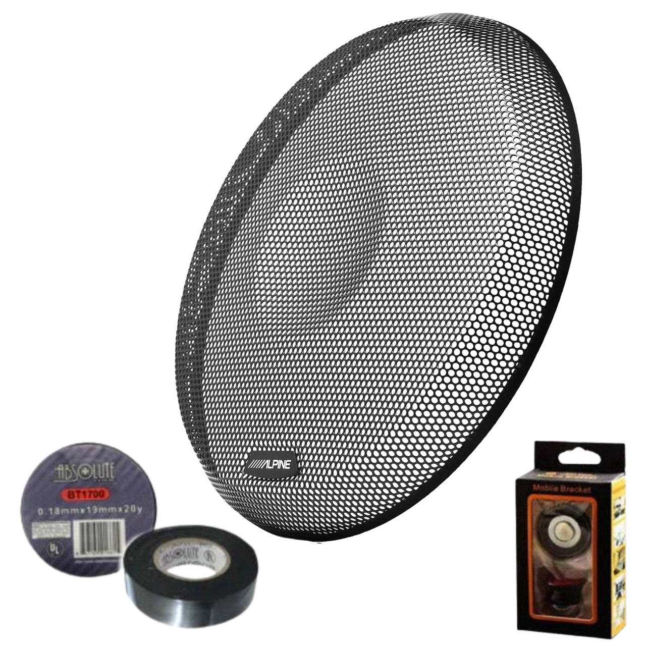 Alpine KTE-RS12G Grille for 12" RS-W12D4 and RS-W12D2 Subwoofers Bundle