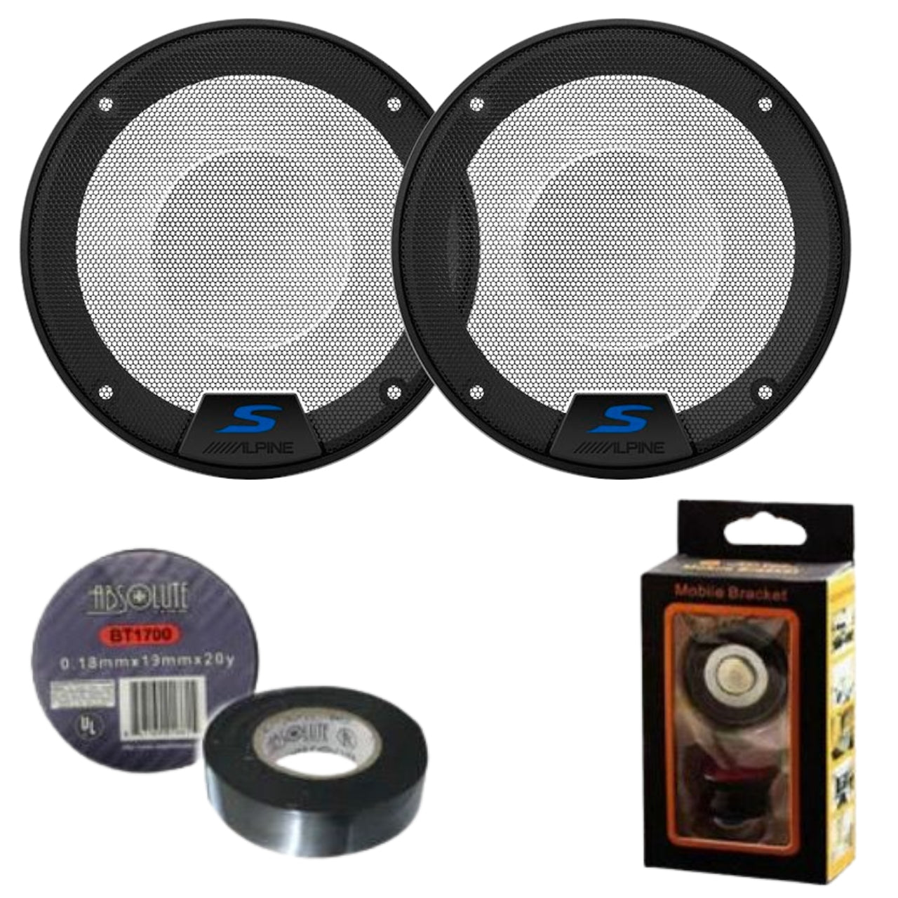 Alpine KTE-S50G 5.25" S-Series Speaker Grill Bundle