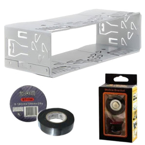 Alpine KTX-SLEEVE Single DIN Head Unit Installation Sleeve for Alpine Halo9 and Halo11 Receivers Bundle