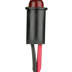 Install Bay LED-8R12 LED Indicator 12V Red Black Housing Steady - Package of 10