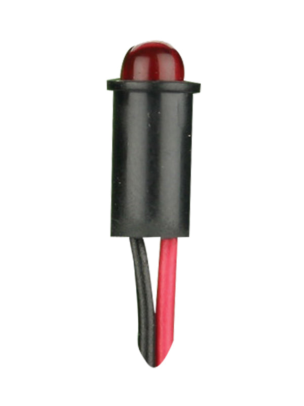 Install Bay LED-8R12 LED Indicator 12V Red Black Housing Steady - Package of 10