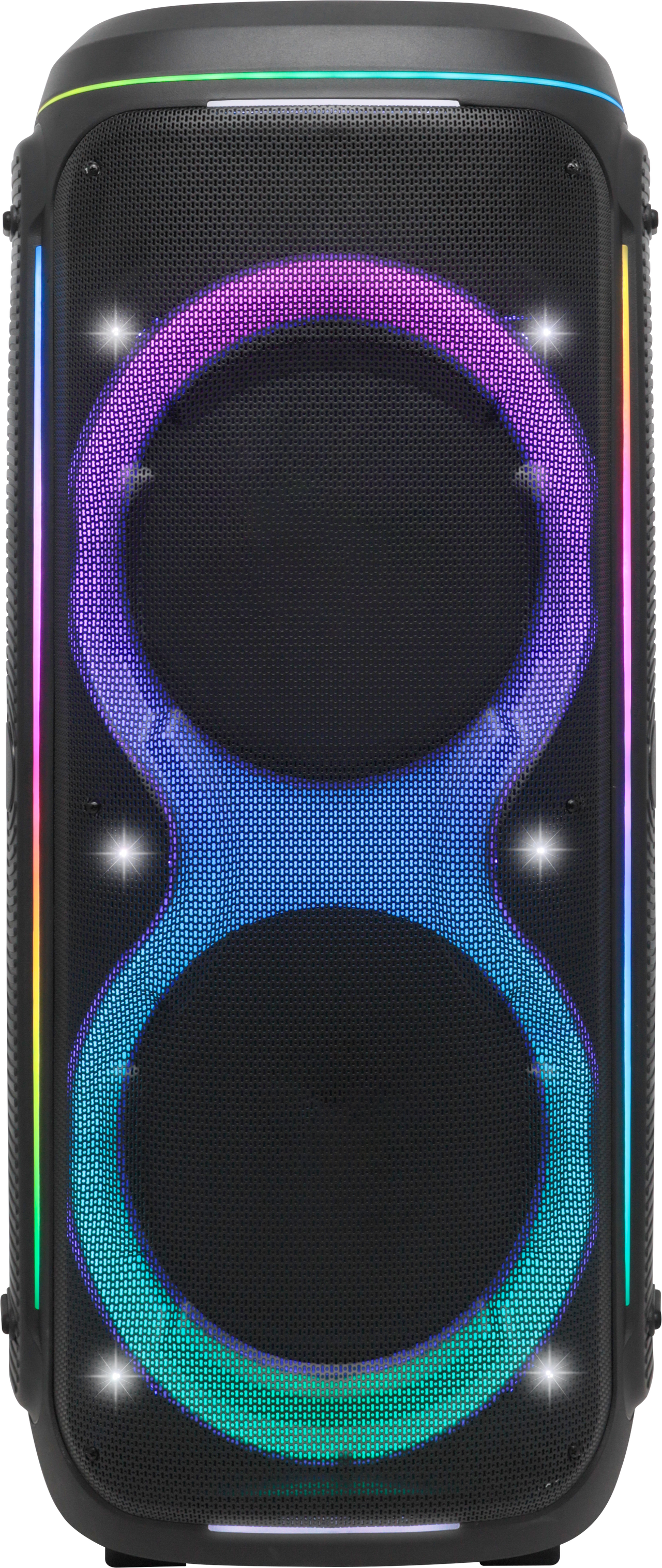 2 MR DJ LOS ANGELES Dual 15” Powered Rechargeable Bluetooth DJ Speaker 6000W Active PA System