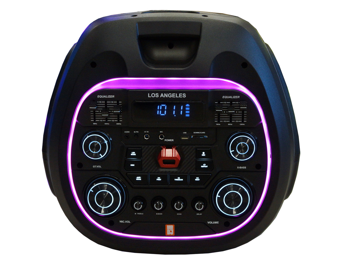 2 MR DJ LOS ANGELES Dual 15” Powered Rechargeable Bluetooth DJ Speaker 6000W Active PA System