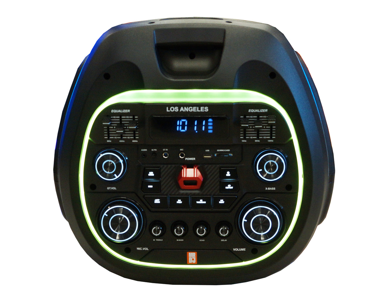 2 MR DJ LOS ANGELES Dual 15” Powered Rechargeable Bluetooth DJ Speaker 6000W Active PA System