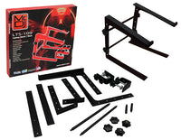 Thumbnail for MR DJ LTS109BK Laptop Computer Stand Black Mobile Disc Jockey PC Table Rack Mount Clamp Bracket