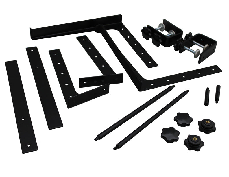 MR DJ LTS109BK Laptop Computer Stand Black Mobile Disc Jockey PC Table Rack Mount Clamp Bracket