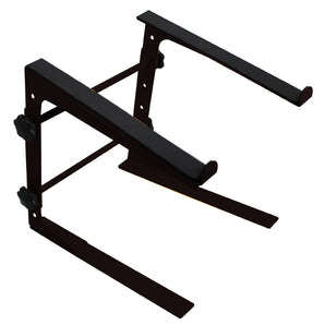 MR DJ LTS109BK Laptop Computer Stand Black Mobile Disc Jockey PC Table Rack Mount Clamp Bracket