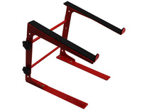 Thumbnail for MR DJ LTS109RD Laptop Computer Stand Red Mobile Disc Jockey PC Table Rack Mount Clamp Bracket