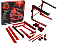 Thumbnail for MR DJ LTS109RD Laptop Computer Stand Red Mobile Disc Jockey PC Table Rack Mount Clamp Bracket