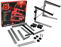 Thumbnail for MR DJ LTS109SI Laptop Computer Stand Silver Mobile Disc Jockey PC Table Rack Mount Clamp Bracket