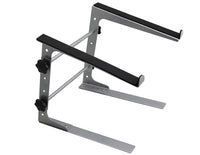 Thumbnail for MR DJ LTS109SI Laptop Computer Stand Silver Mobile Disc Jockey PC Table Rack Mount Clamp Bracket