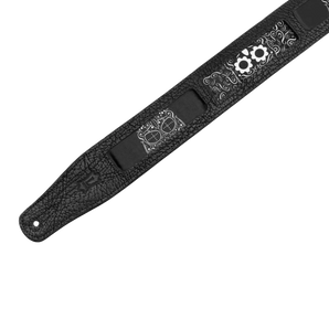 Levy's Leathers M26CAL-003 Leather Skull Print Design Guitar Strap