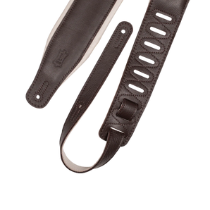 Levy's Leathers M26GP-DBR-CRM Garment Leather Guitar Strap - Dark Brown