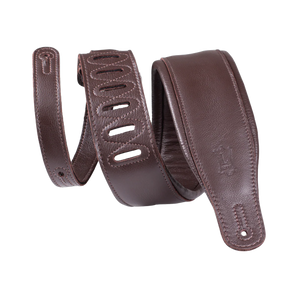 Levy's Leathers M26GP-DBR-DBR Garment Leather Guitar Strap - Dark Brown