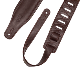 Levy's Leathers M26GP-DBR-DBR Garment Leather Guitar Strap - Dark Brown