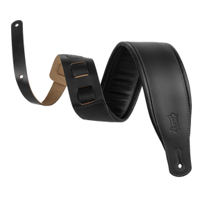 Levy's Leathers M26PD-BLK-XL 3" Wide Amped Leather Series Guitar Strap - Black