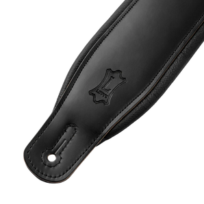 Levy's Leathers M26PD-BLK-ACO 3" Wide Amped Leather Series Guitar Strap - Black