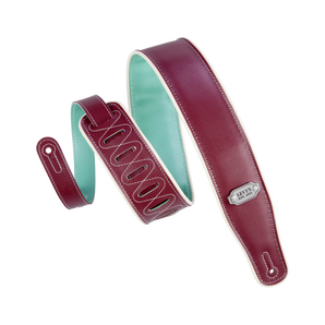Levy's Leathers M26VCP-BRG_SEA Reversible Vinyl Guitar Strap - Burgundy Seafoam