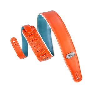 Levy's Leathers M26VCP-ORG_TEL Reversible Vinyl Guitar Strap - Orange Teal