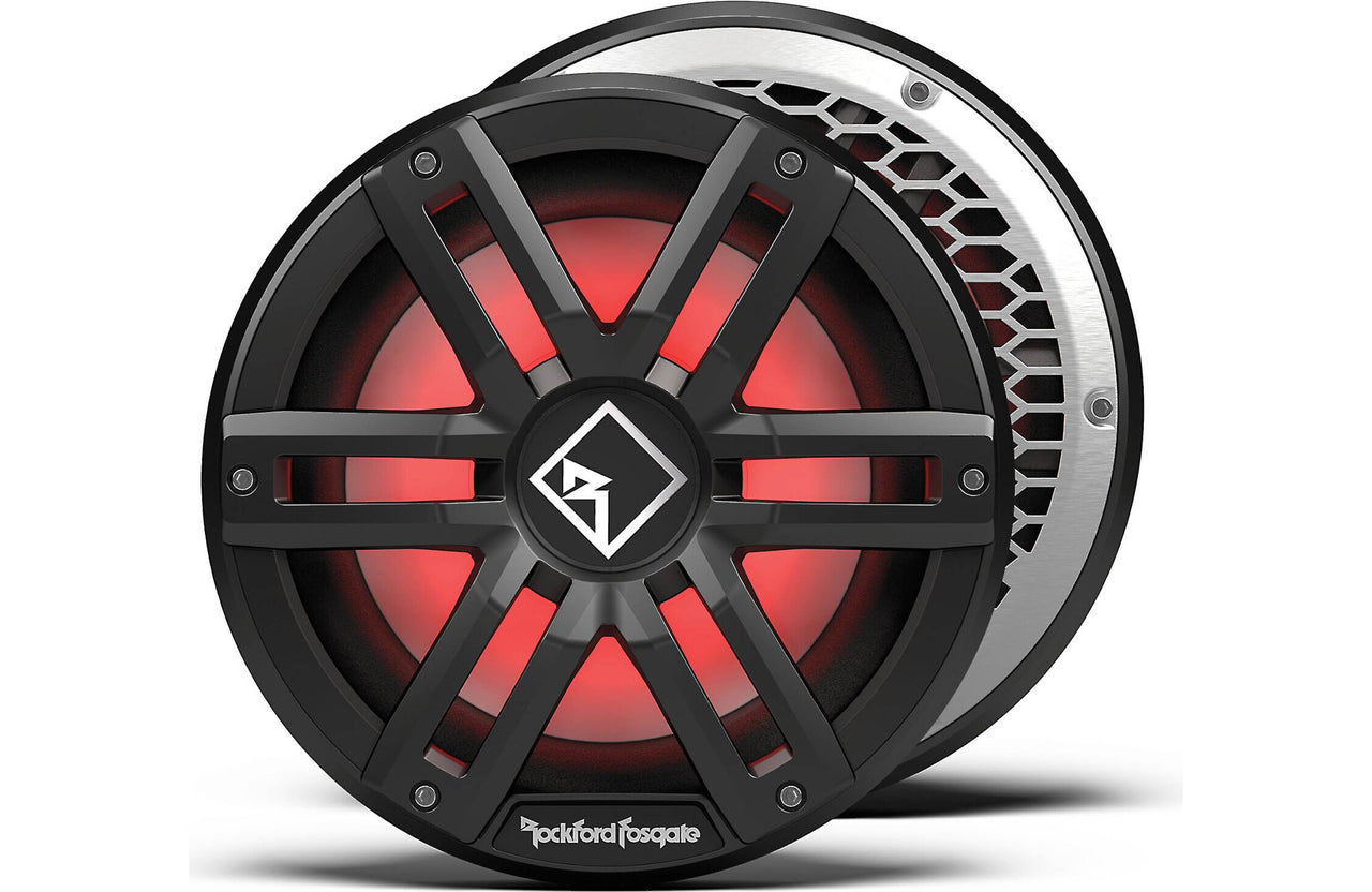 Rockford Fosgate M2D2-10IB M2 10" subwoofer Color Optix RGB LED lighting Black