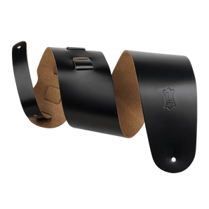 Levy's Leathers M4-BLK Genuine Leather Bass Guitar Strap - Black