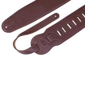 Levy's Leathers M4GF-BRN Genuine Garment Leather Bass Guitar Strap - Brown