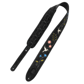 Levy's Leathers M4HB-BLK Sunbird Series Guitar Strap - Hummingbird Design