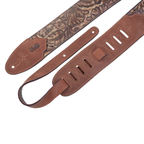 Levy's Leathers M4WP-002 Sundance Series 3" Wide Embossed Leather Guitar Strap