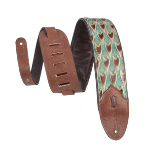 Levy's Leathers M4WP-004 Sundance Series 3" Wide Embossed Leather Guitar Strap