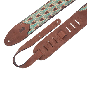 Levy's Leathers M4WP-004 Sundance Series 3" Wide Embossed Leather Guitar Strap