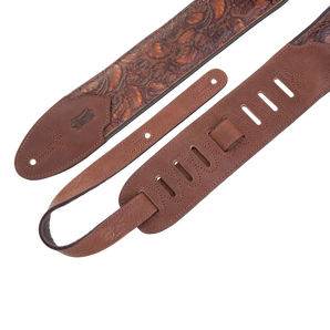 Levy's Leathers M4WP-006 Sundance Series 3" Wide Embossed Leather Guitar Strap