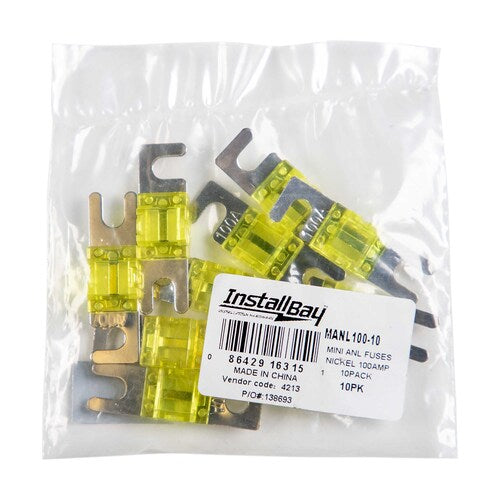 Install Bay MANL100-10 Mini ANL 100 AMP Fuse - Package of 10