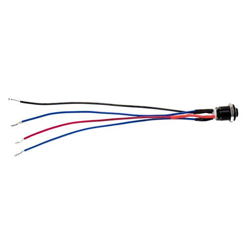 Install Bay MB12B-2 Black 12MM Round Illuminated Momentary Switches Blue Qty 2