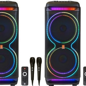 2 MR DJ MEMPHIS Dual 15” Powered Bluetooth DJ Speaker 6000W Active PA System