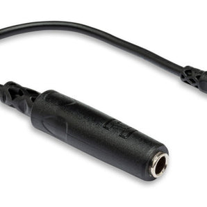 Hosa MHE-100.5 Right-angle 3.5mm TRS Male to 1/4" TRS Female Adapter Cable