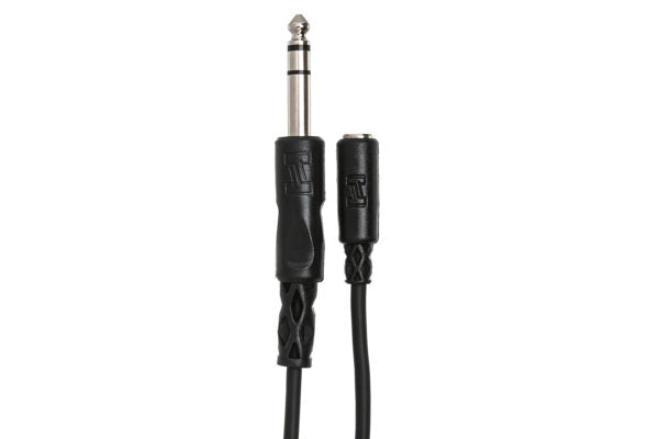 Hosa MHE-325 3.5mm TRS Female to 1/4-inch TRS Male Extension Cable 25 foot