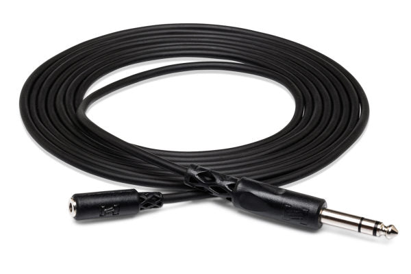 Hosa MHE-310 3.5mm TRS Female to 1/4-inch TRS Male Extension Cable 10 foot
