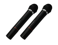 Thumbnail for Dual Frequency RF Wireless Dual Microphone System Low Battery LED Indicators 100 Feet Range Karaoke Mic with 1/4