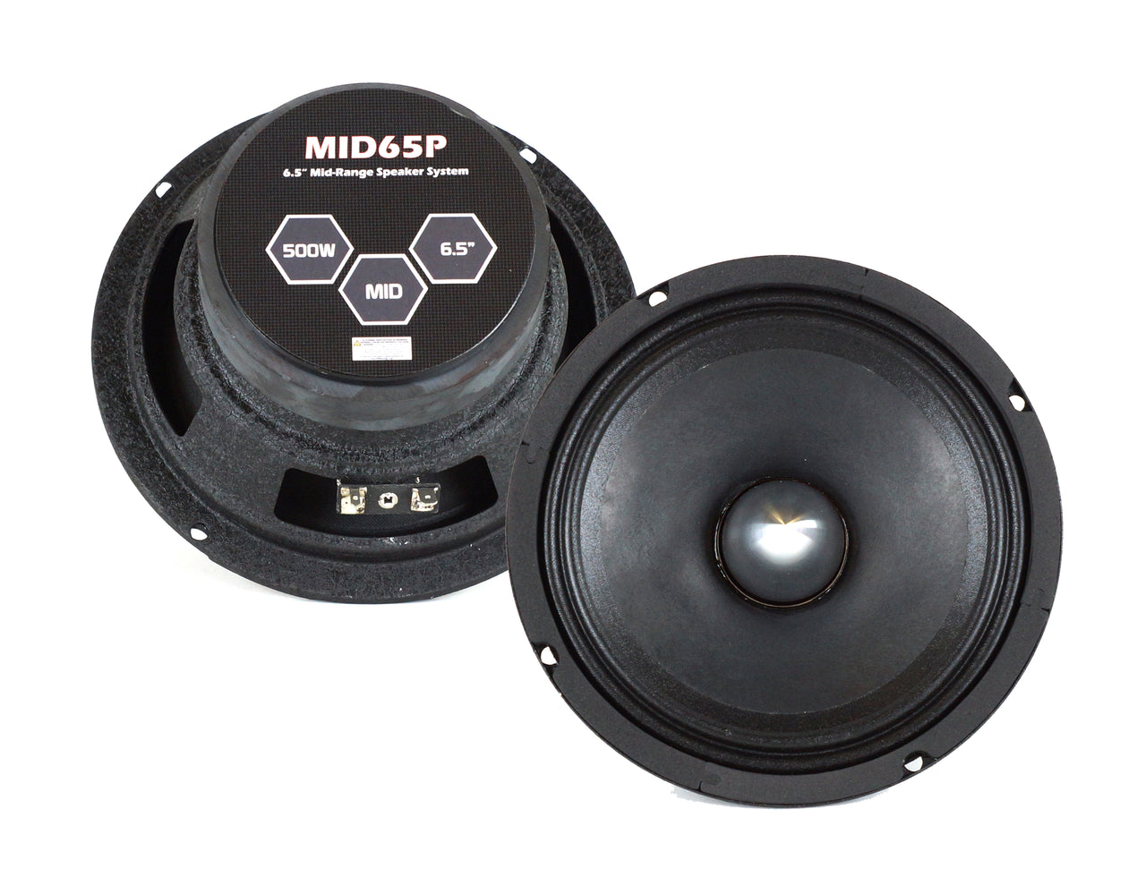 Absolute MID65P 6.5" 500W Mid-Range Aluminum Bullet Loudspeaker Pair